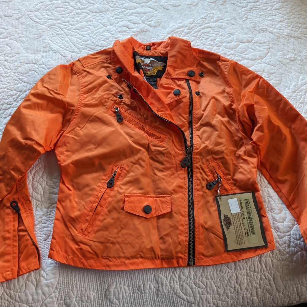 Women's Harley Davidson Night Rider Nylon Jacket/ Orange